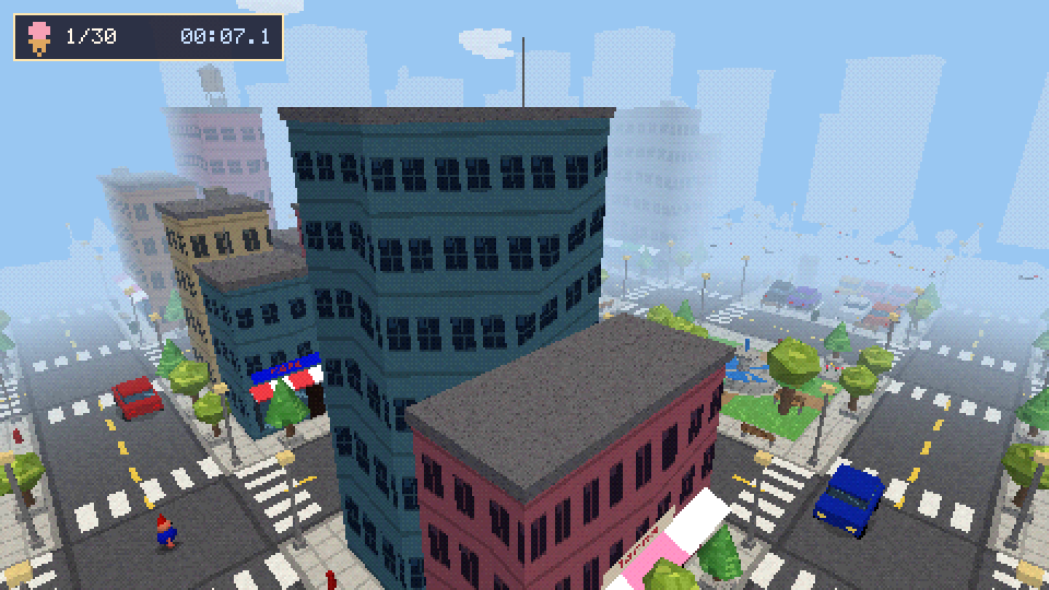 City rooftops from above